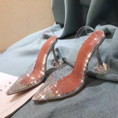 Zapatos de Tacón Alto Transparentes con Cristal para Invierno - Image 13