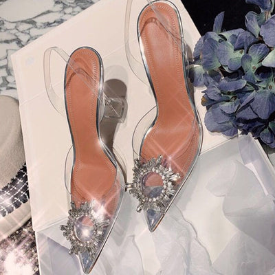 Zapatos de Tacón Alto Transparentes con Cristal para Invierno - Image 2