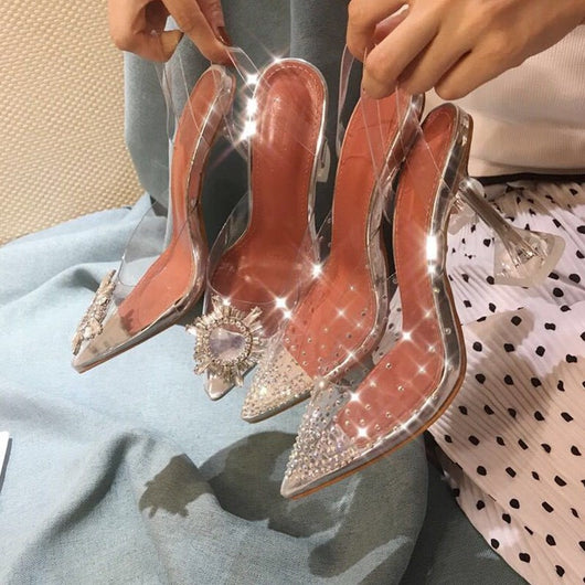 Zapatos de Tacón Alto Transparentes con Cristal para Invierno - Image 5