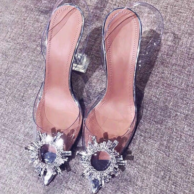 Zapatos de Tacón Alto Transparentes con Cristal para Invierno - Image 6