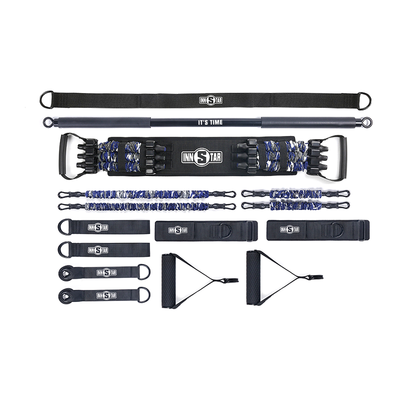 Set Completo de Bandas Elásticas de Látex con Barra y Banco Ajustable para Ejercicio en Casa - Image 8