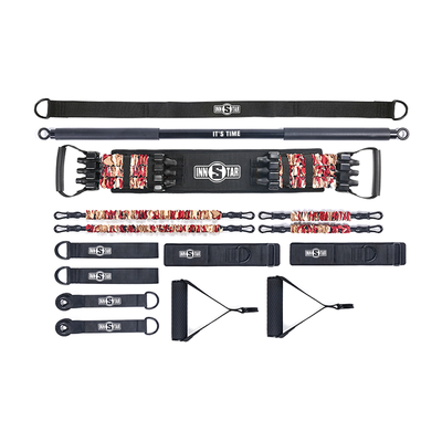 Set Completo de Bandas Elásticas de Látex con Barra y Banco Ajustable para Ejercicio en Casa - Image 2