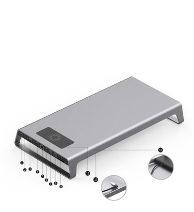 Estación de Acoplamiento USB-C 11 en 1 con HDMI, VGA, 4K y Ethernet
