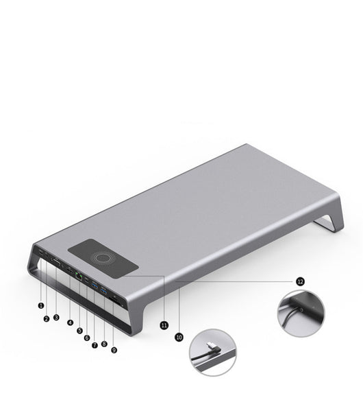 Estación de Acoplamiento USB-C 11 en 1 con HDMI, VGA, 4K y Ethernet
