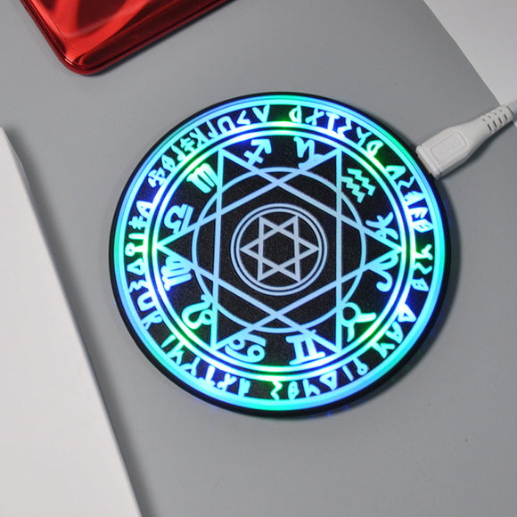 Cargador Inalámbrico Qi 10W con Diseño Circle Magic - Tapete de Carga Rápida