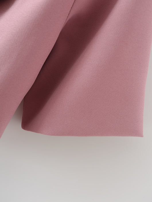 Blazer Corto Rosa Primavera Mujer - Diseño Liso y Elegante - Image 2