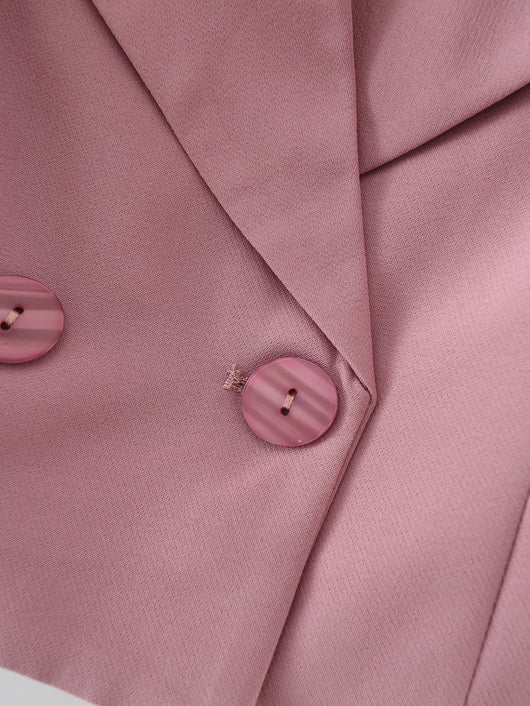 Blazer Corto Rosa Primavera Mujer - Diseño Liso y Elegante - Image 4