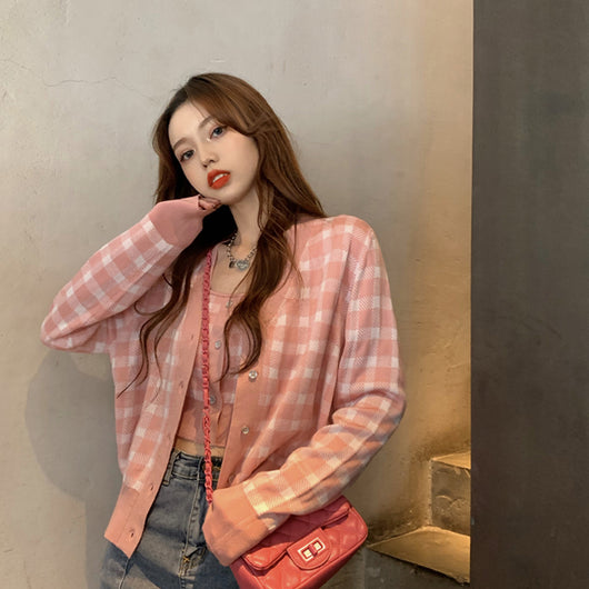 Cardigan Suéter Coreano Elegante de Manga Larga para Mujer - Image 9