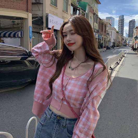 Cardigan Suéter Coreano Elegante de Manga Larga para Mujer - Image 2