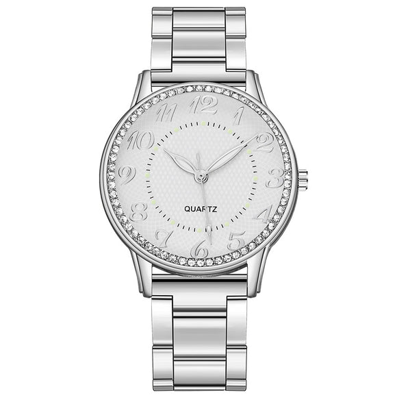 Reloj Casual Luminoso con Cristales de Diamante