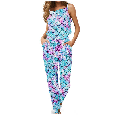 Jumpsuit Retro con Tirantes Estampados - Image 20