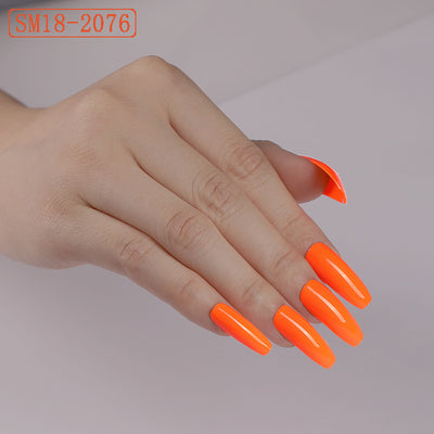 Uñas Postizas Largas Coffin Color Sólido - Image 19