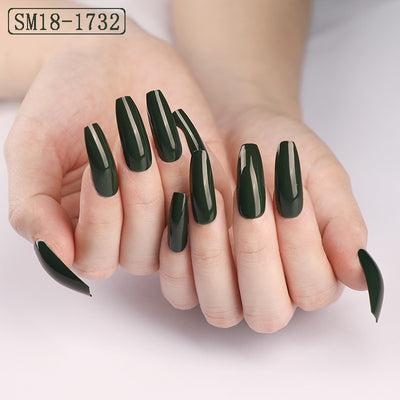 Uñas Postizas Largas Coffin Color Sólido - Image 17