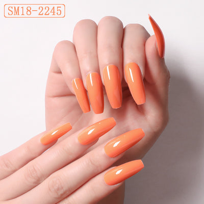 Uñas Postizas Largas Coffin Color Sólido - Image 14