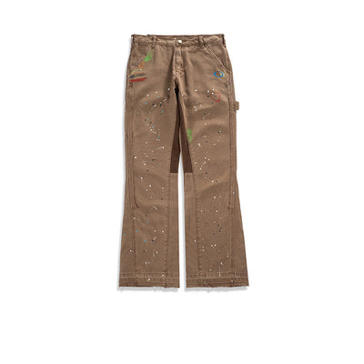 Pantalones Acampanados con Detalle de Bigotes de Gato - Unisex