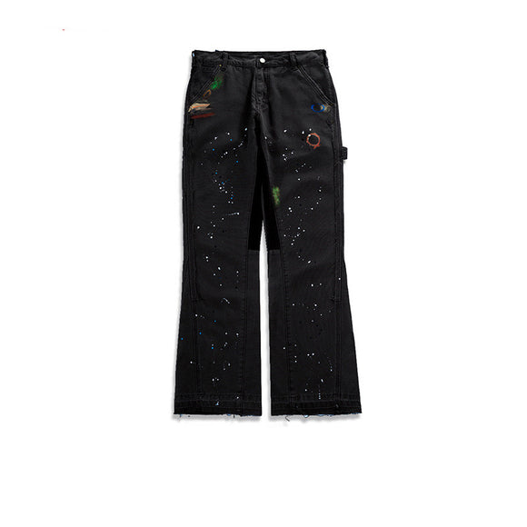 Pantalones Acampanados con Detalle de Bigotes de Gato - Unisex