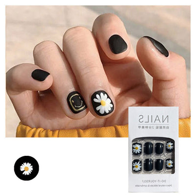 Uñas Postizas Decoradas Removibles Cortas Impermeables de Larga Duración - Image 6