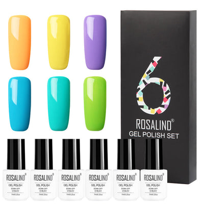 Set de 6 Esmaltes de Gel en Colores Sólidos - Caja Regalo Manicura Profesional - Image 3