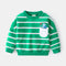 Suéter Infantil a Rayas de Algodón - Cuello Redondo Holgado