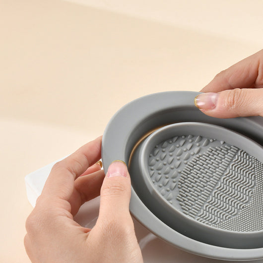 Placa de Limpieza para Brochas de Maquillaje con Recipiente - Image 3