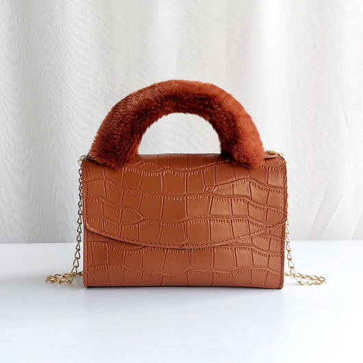 Bolso de Mano Elegante con Patrón de Piedra y Textura Suave - Image 12