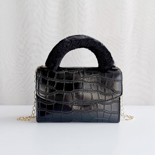 Bolso de Mano Elegante con Patrón de Piedra y Textura Suave - Image 8