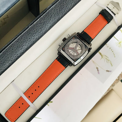 Reloj Automático para Hombre con Movimiento de Cuerda Automática, Cuero Genuino y Acero Inoxidable - Image 3