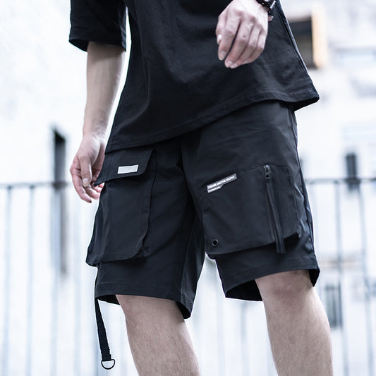 Pantalones Cortos Overol Hombre Multi-Bolsillos Sueltos Tendencia Urbana - Image 2