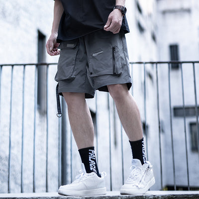 Pantalones Cortos Overol Hombre Multi-Bolsillos Sueltos Tendencia Urbana