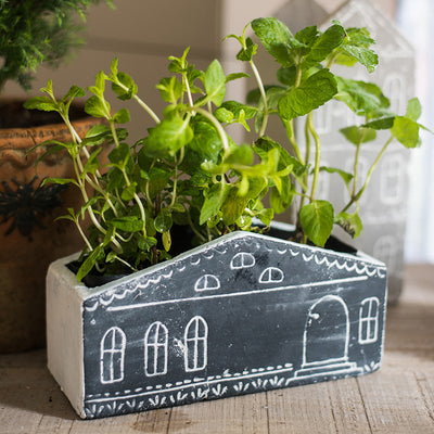 Maceta Decorativa de Barro Rojo - Pequeña Casa para Flores y Plantas - Image 6