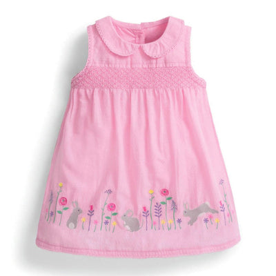 Vestido de Niña Verano Algodón Manga Corta Estilo Europeo - Image 4