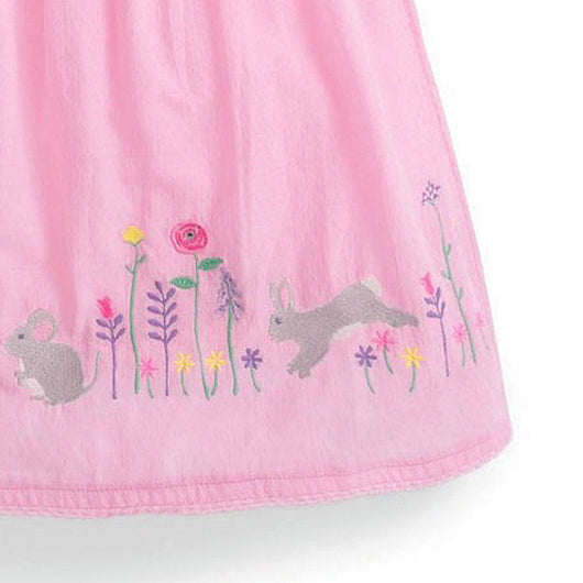 Vestido de Niña Verano Algodón Manga Corta Estilo Europeo - Image 3