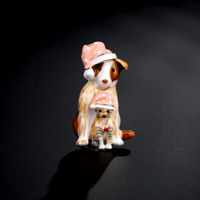 Broche de Perrito Lindo Esmaltado Estilo Japonés - Image 3