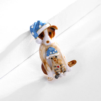 Broche de Perrito Lindo Esmaltado Estilo Japonés - Image 5