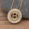 Classic A-Z Initials Letter Pendant Name Necklace B