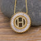Classic A-Z Initials Letter Pendant Name Necklace H