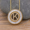 Classic A-Z Initials Letter Pendant Name Necklace K