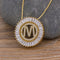 Classic A-Z Initials Letter Pendant Name Necklace M