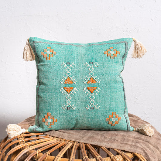 Cojín Marroquí Artesanal Bohemio para Sofá y Ventana - Image 5
