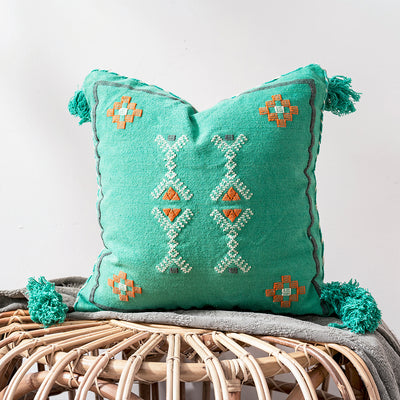 Cojín Marroquí Artesanal Bohemio para Sofá y Ventana - Image 3