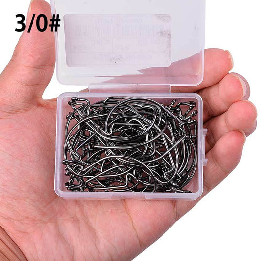 Anzuelo Curvo de Acero Carbono para Pesca de Mero y Peces Grandes - Image 7