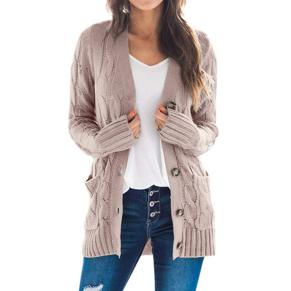Blazer de Lana Manga Larga Abotonado