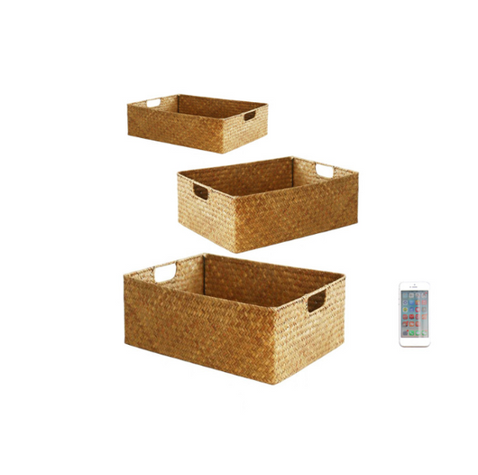 Juego de 3 Canastas Tejidas a Mano para Almacenamiento - Image 12