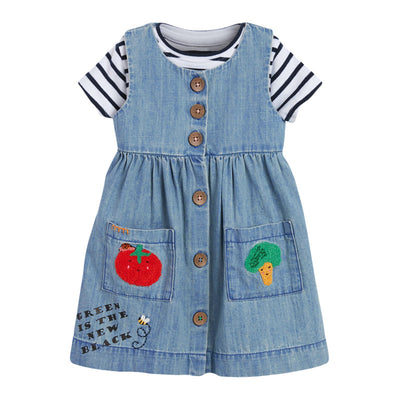 Vestido Infantil de Algodón sin Mangas - Estilo Europeo y Americano para Niñas