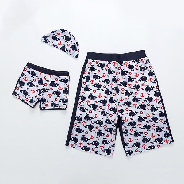 Bañador Familiar Corte Plano - Traje de Baño Niños y Adultos Diseño Coreano