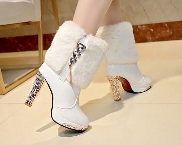 Botas Martin para Mujer con Tacón Grueso y Punta Redonda