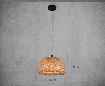 Lámpara de Araña Tejida en Bambú Estilo Sudeste Asiático para Restaurantes - Image 44