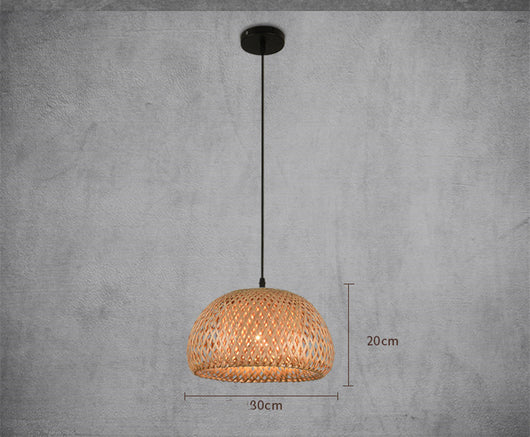 Lámpara de Araña Tejida en Bambú Estilo Sudeste Asiático para Restaurantes - Image 44