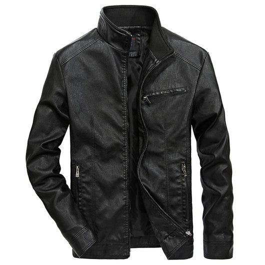 Chaqueta de Cuero Motociclista para Hombre - Estilo Casual Primavera Otoño - Image 9