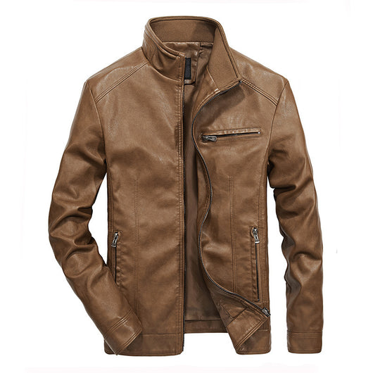 Chaqueta de Cuero Motociclista para Hombre - Estilo Casual Primavera Otoño - Image 3